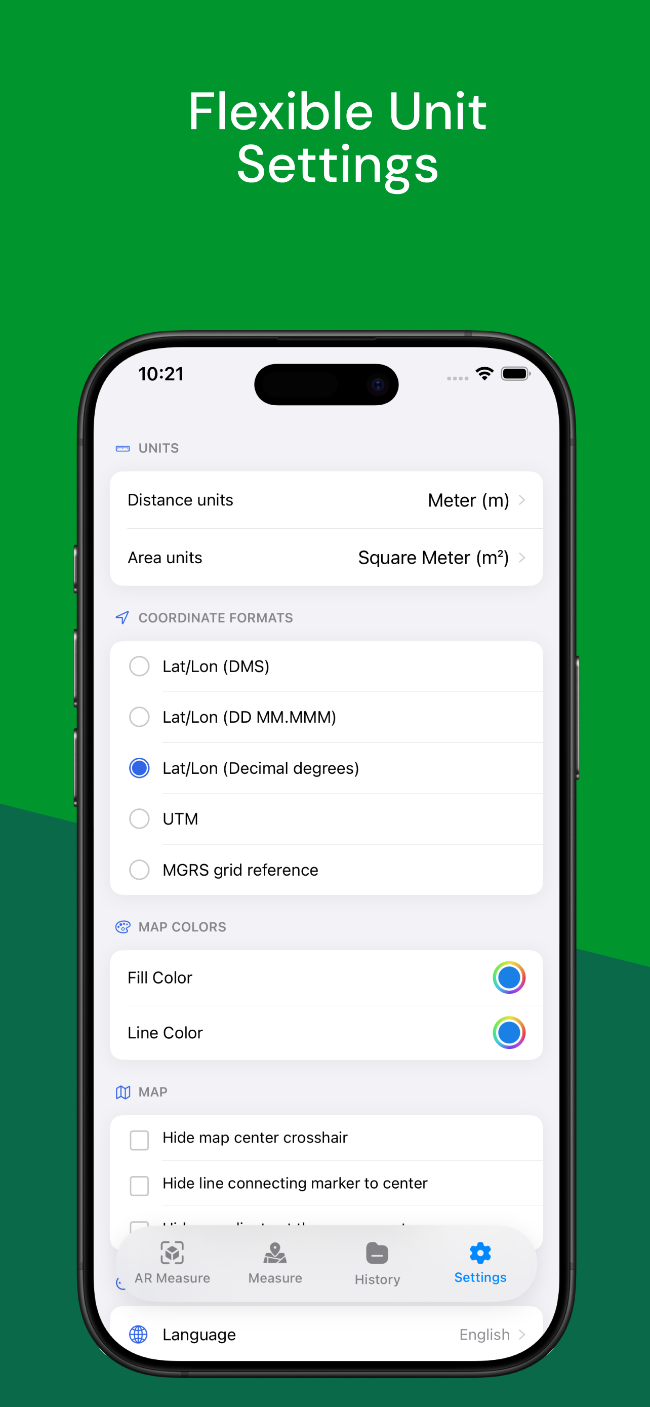 Settings & Units
